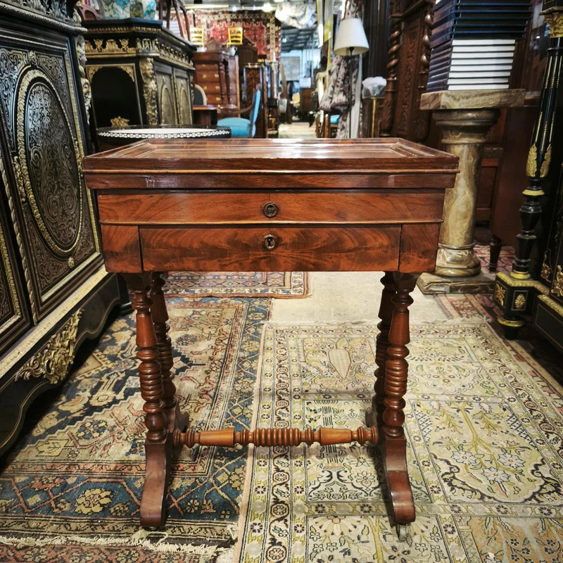 French mahogany dresser and dresser with wheels