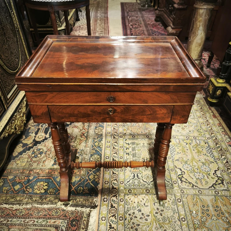 French mahogany dresser and dresser with wheels