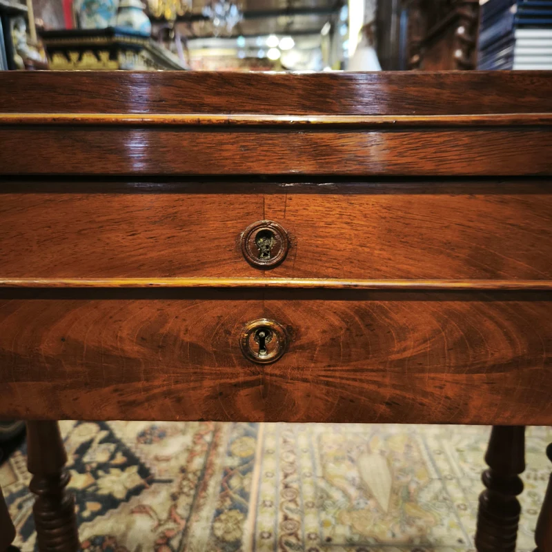French mahogany dresser and dresser with wheels