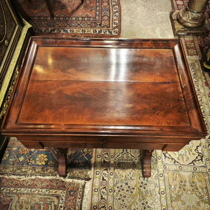 French mahogany dresser and dresser with wheels