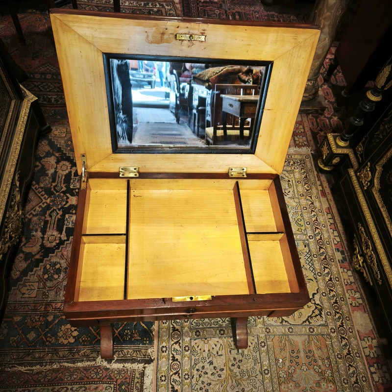 French mahogany dresser and dresser with wheels