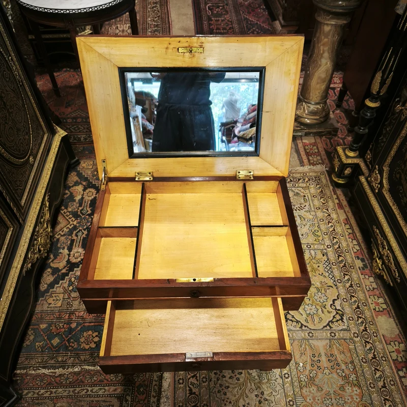 French mahogany dresser and dresser with wheels