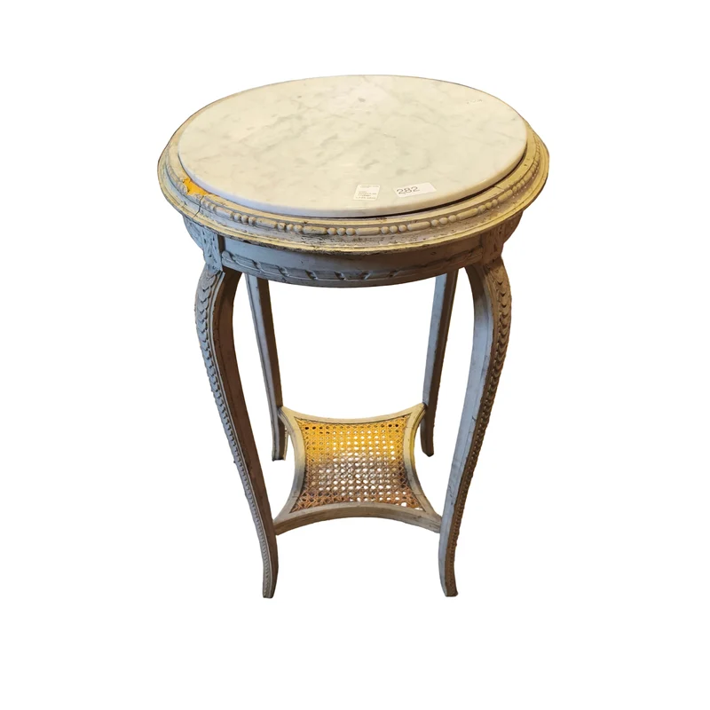 Louis XVI style Guéridon with white marble cover