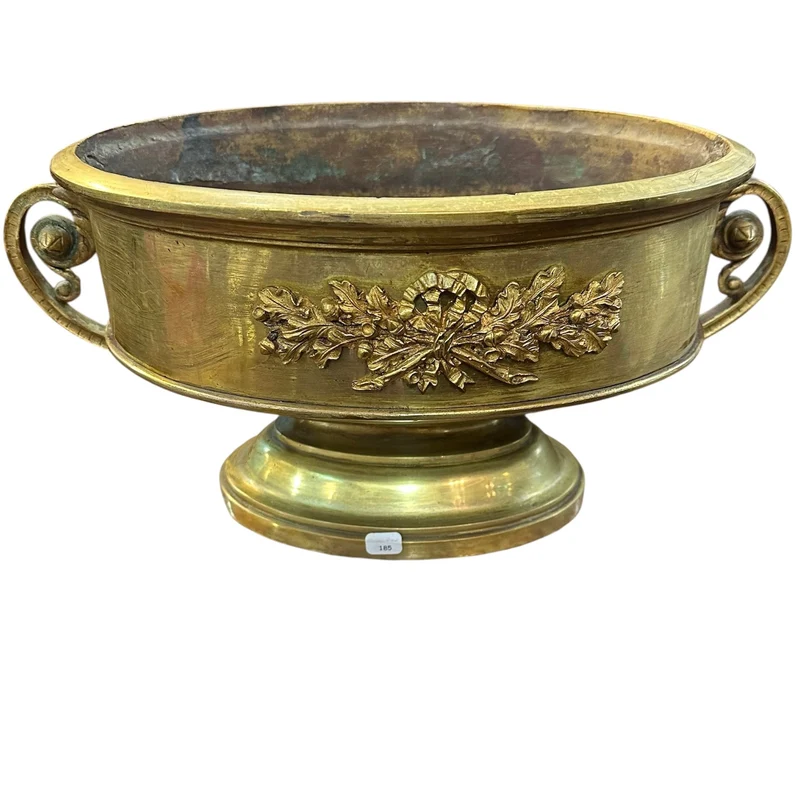 Empire style gilt bronze planter with handles, 19th century