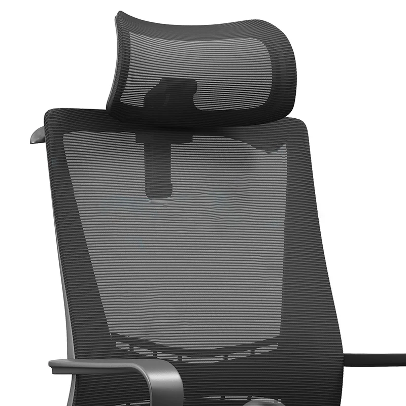 Modern Minimalist Mesh High-Back Desk Chair: Height-Adjustable Headrest With Coat Hanger - Ergonomic Gaming Chair For Home Office