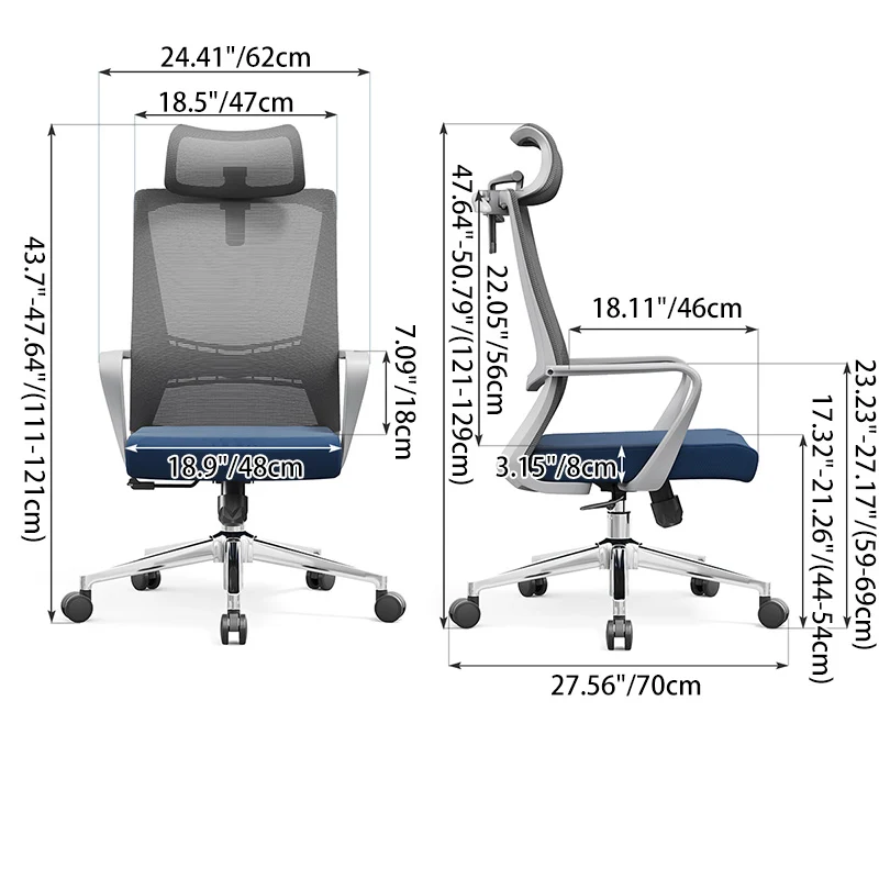 Modern Minimalist Ergonomic Office Chair: Height-Adjustable High-Back Desk Chair For Home Office