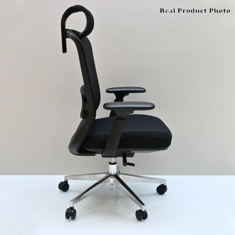 Modern Minimalist Executive High-Back Office Chair: 4D Adjustable Armrests & Headrest - Ergonomic Desk Chair For Home Office