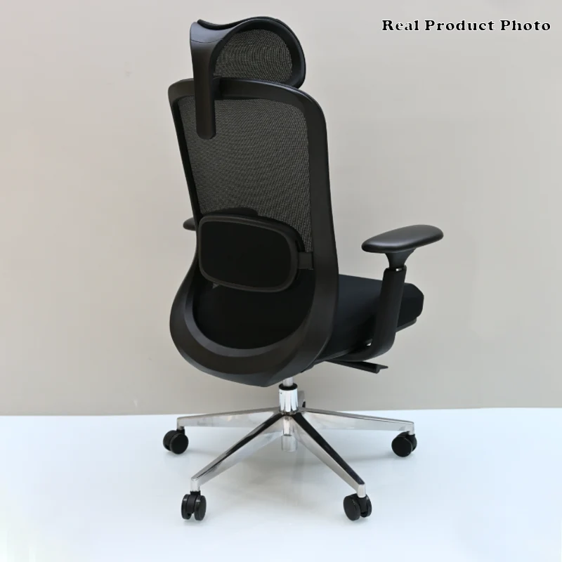 Modern Minimalist Executive High-Back Office Chair: 4D Adjustable Armrests & Headrest - Ergonomic Desk Chair For Home Office