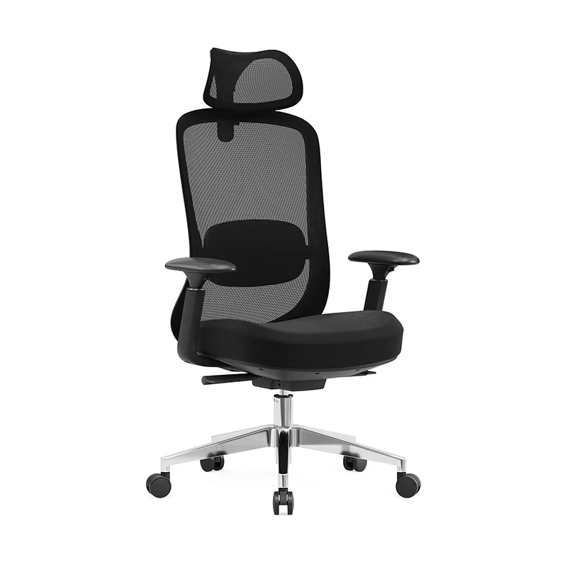 Modern Minimalist Executive High-Back Office Chair: 4D Adjustable Armrests & Headrest - Ergonomic Desk Chair For Home Office