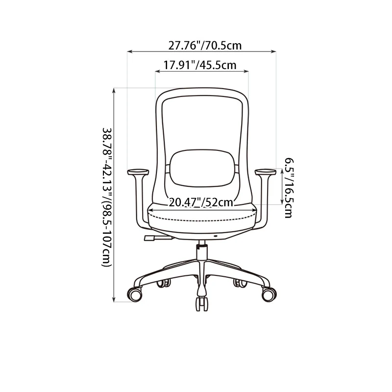 Modern Minimalist Mid-Back Desk Chair: Lumbar Support Design - Ergonomic Office Chair For Home Office
