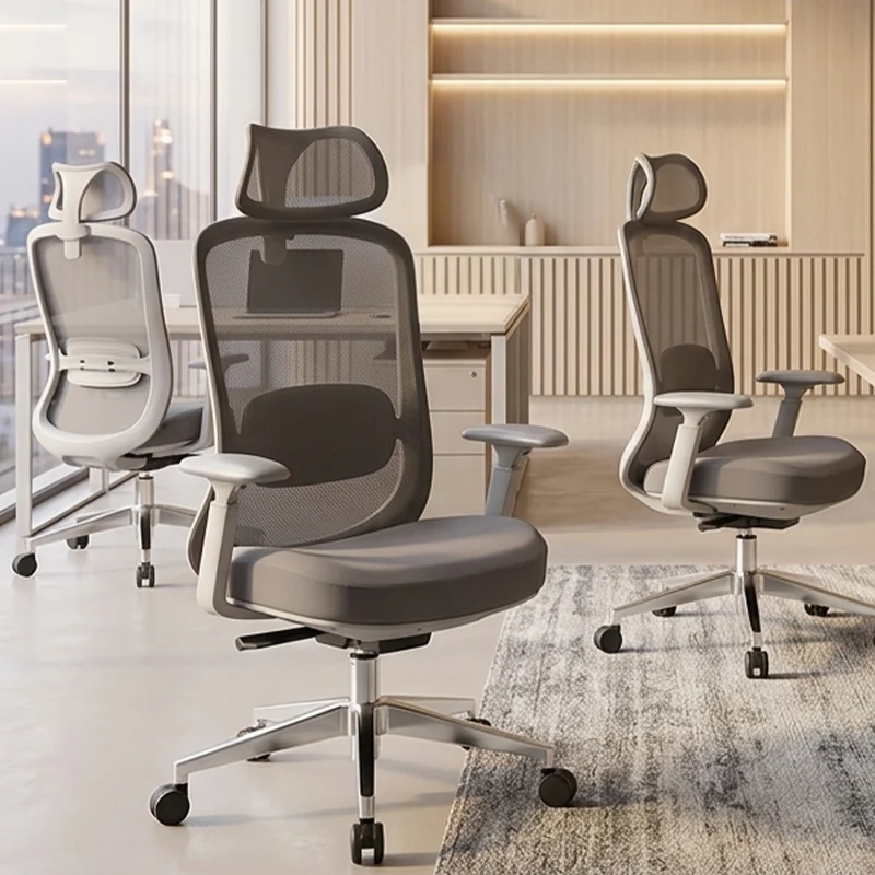 Modern Minimalist High-Back Breathable Mesh Office Chair: Adjustable Lumbar Support - Ergonomic Desk Chair For Home Office