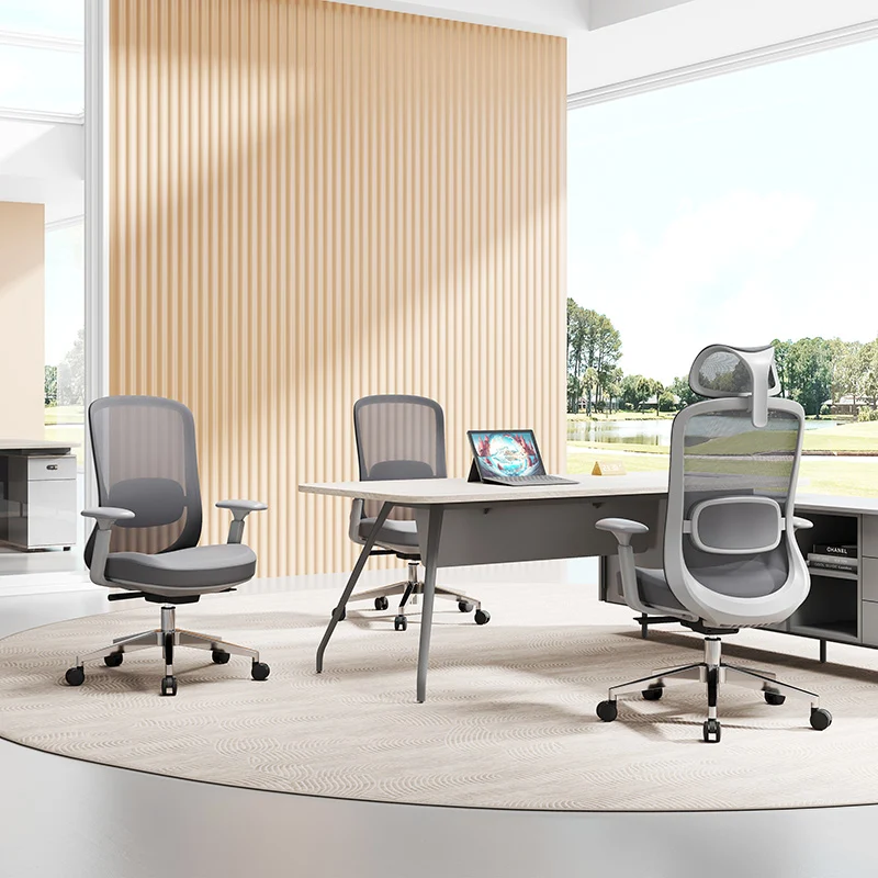Modern Minimalist High-Back Breathable Mesh Office Chair: Adjustable Lumbar Support - Ergonomic Desk Chair For Home Office