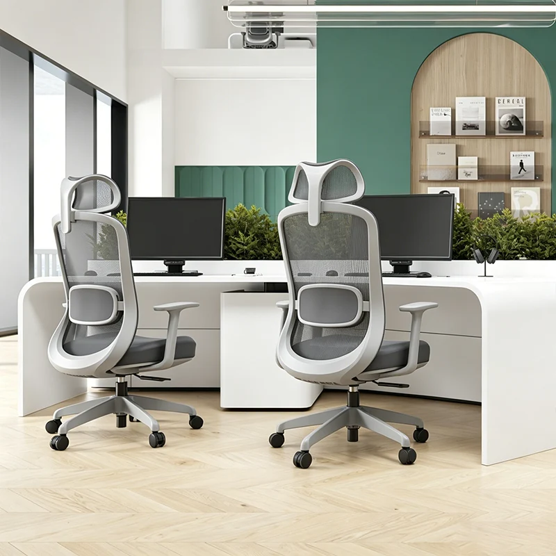 Modern Minimalist Desk Chair: High-Back Breathable Mesh Chair - Ergonomic Lumbar Support Office Chair For Home Office