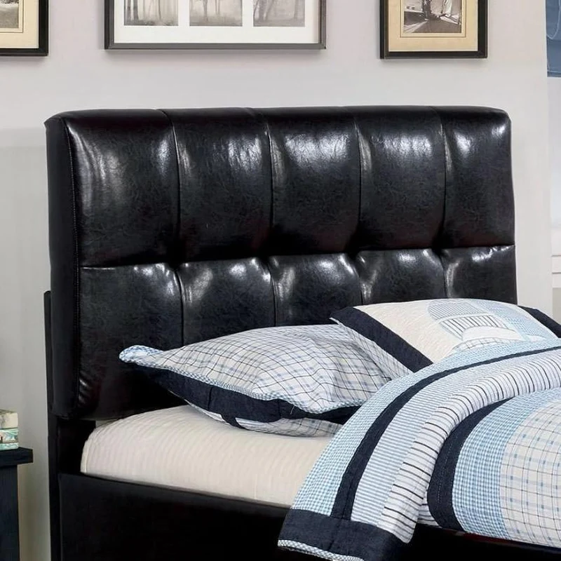 Furniture of America Cressida Twin Upholstered Panel Bed CM7725BK-T-BED