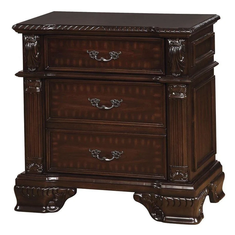 Furniture of America Edinburgh 3-Drawer Nightstand CM7671N