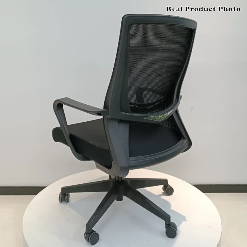 Modern Minimalist Mid-Back Office Chair: Ergonomic Height-Adjustable Desk Chair For Home Office