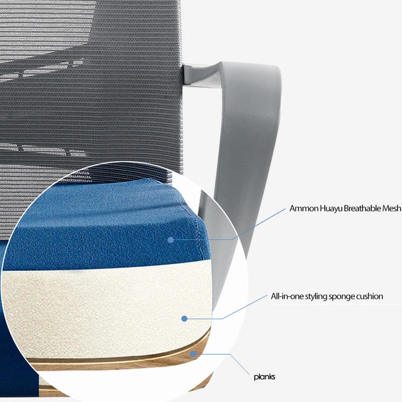 Modern Minimalist Ergonomic Mid-Back Office Chair: Breathable Mesh - Backrest & Armrests Height-Adjustable Desk Chair For Home Office