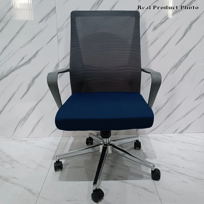 Modern Minimalist Ergonomic Mid-Back Office Chair: Breathable Mesh - Backrest & Armrests Height-Adjustable Desk Chair For Home Office