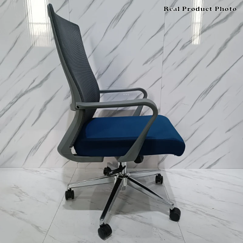 Modern Minimalist Ergonomic Mid-Back Office Chair: Breathable Mesh - Backrest & Armrests Height-Adjustable Desk Chair For Home Office
