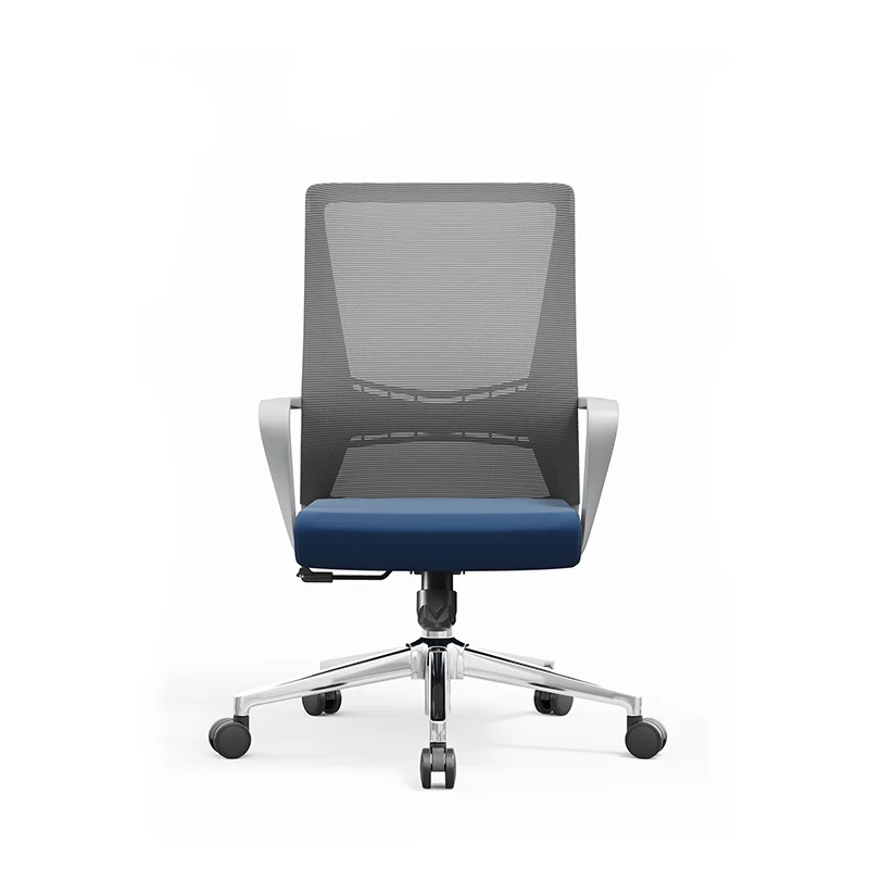 Modern Minimalist Ergonomic Mid-Back Office Chair: Breathable Mesh - Backrest & Armrests Height-Adjustable Desk Chair For Home Office