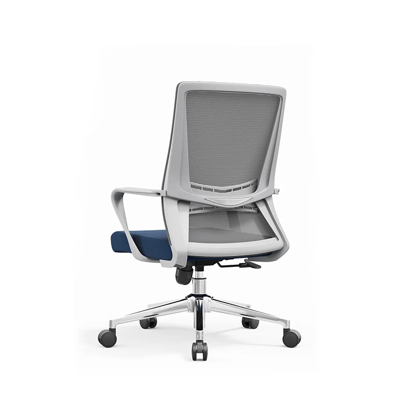 Modern Minimalist Ergonomic Mid-Back Office Chair: Breathable Mesh - Backrest & Armrests Height-Adjustable Desk Chair For Home Office