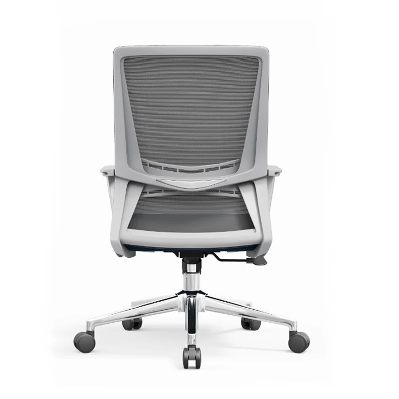 Modern Minimalist Ergonomic Mid-Back Office Chair: Breathable Mesh - Backrest & Armrests Height-Adjustable Desk Chair For Home Office