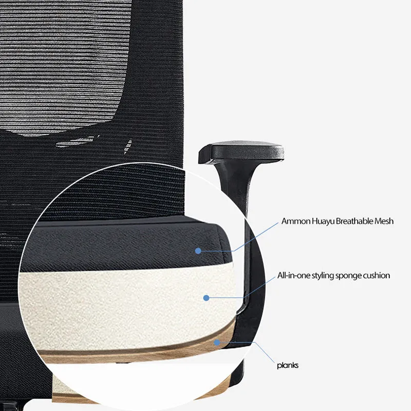 Modern Minimalist High-Back Office Chair: Breathable Mesh - Ergonomic Desk Chair For Home Office