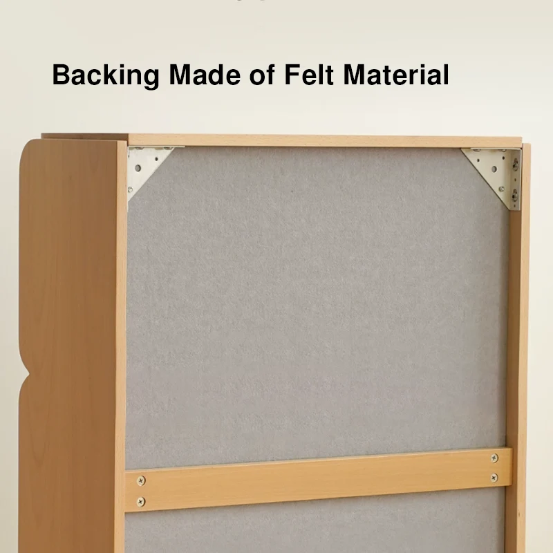 Modern Minimalist Solid Beech Wood PP Felt Kids Storage Cabinet With 10 Drawers - Montessori Toy Organizer & Large Capacity Nursery Storage Shelf