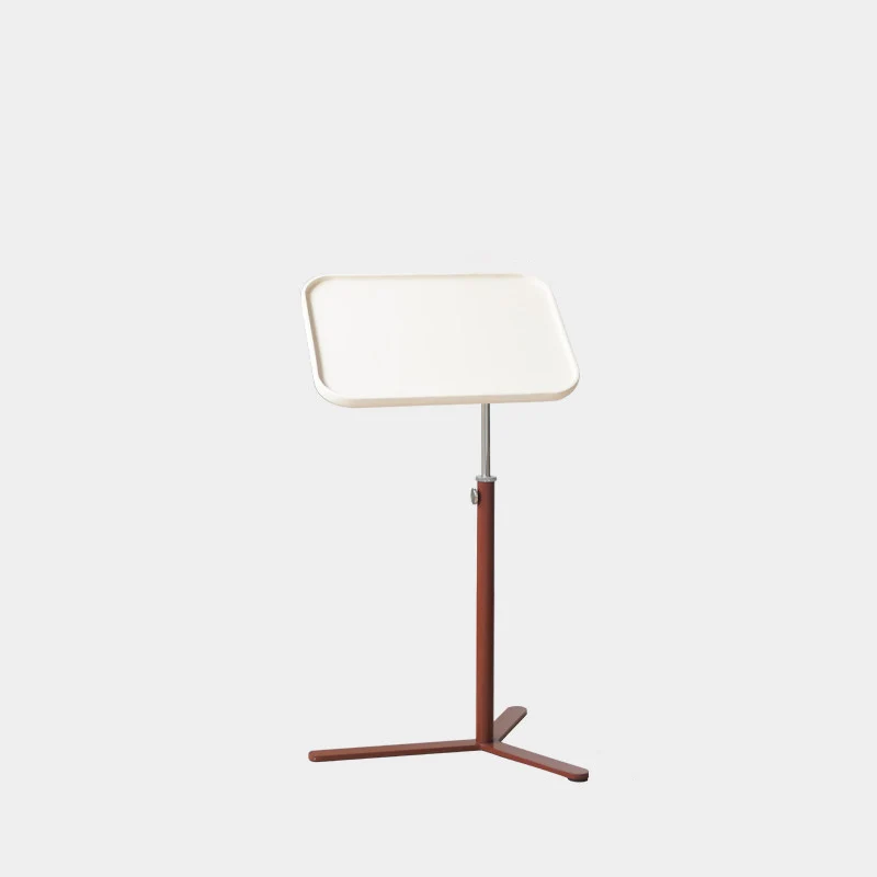 Contemporary Industrial Plywood Stainless Steel & Steel Alloy Liftable Side Table 1-Tier For Living Room