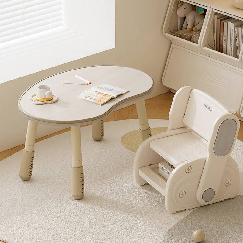 Modern Minimalist Eco-Friendly HDPE Geometric Kids Low Stool Backrest Armless For Living Room