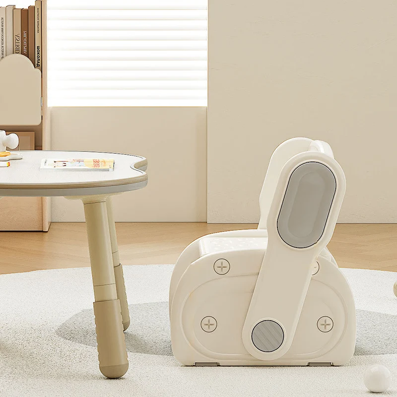Modern Minimalist Eco-Friendly HDPE Geometric Kids Low Stool Backrest Armless For Living Room