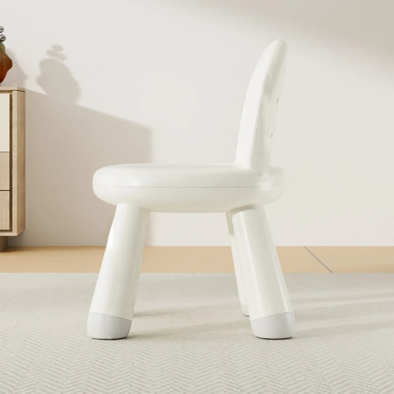 Modern Minimalist Round Arch PP Plastic Lightweight Kids Low Stool Backrest Armless For Living Room