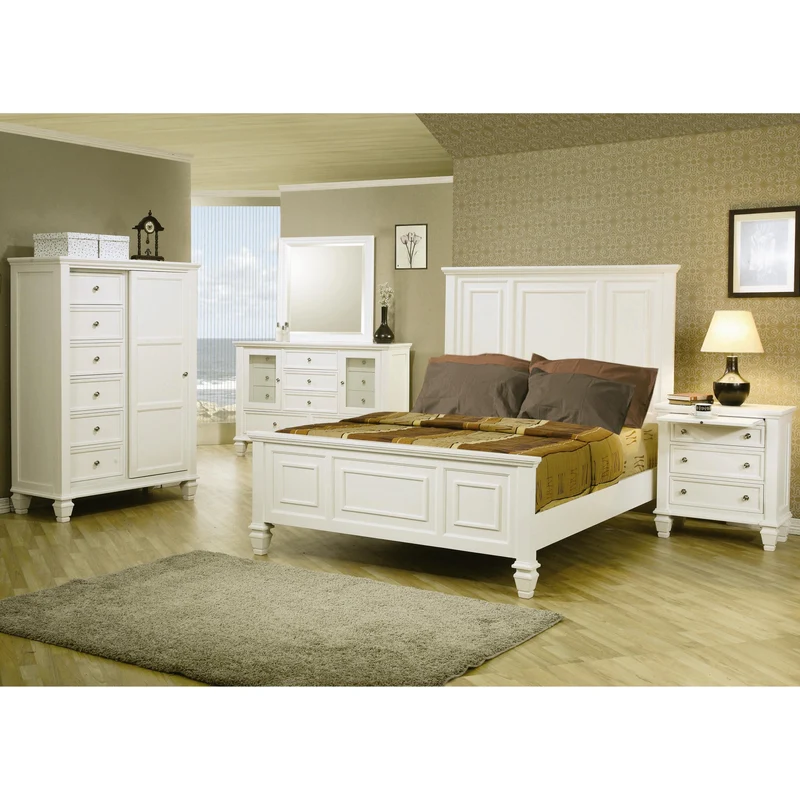 Coaster Furniture Sandy Beach 201301Q 7 pc Queen Panel Bedroom Set