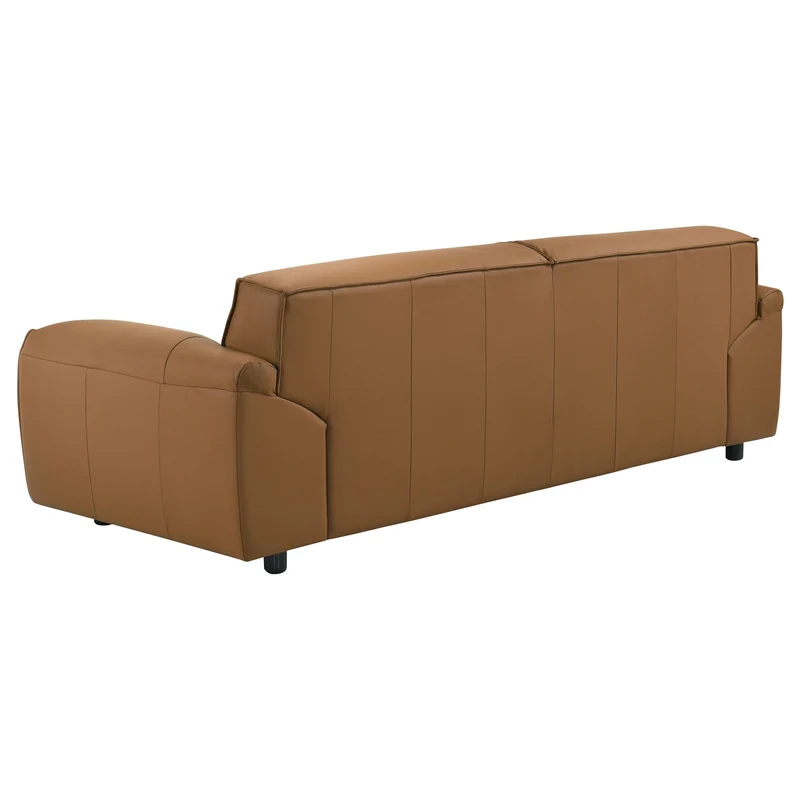 Coaster Furniture Buxton 509501 Top Grain Leather Upholstered Sofa - Orange