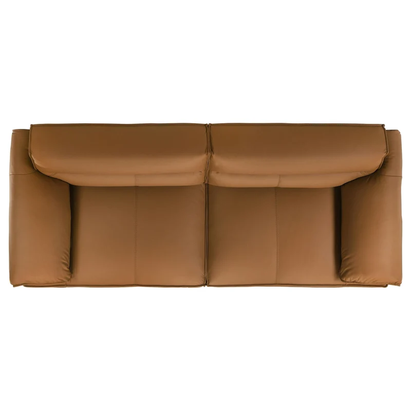 Coaster Furniture Buxton 509501 Top Grain Leather Upholstered Sofa - Orange