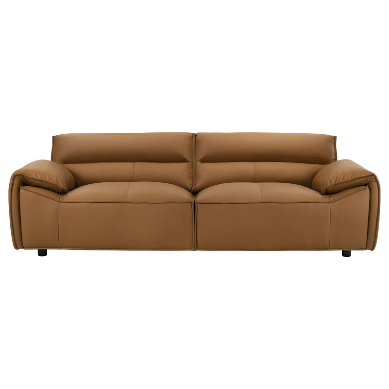 Coaster Furniture Buxton 509501 Top Grain Leather Upholstered Sofa - Orange
