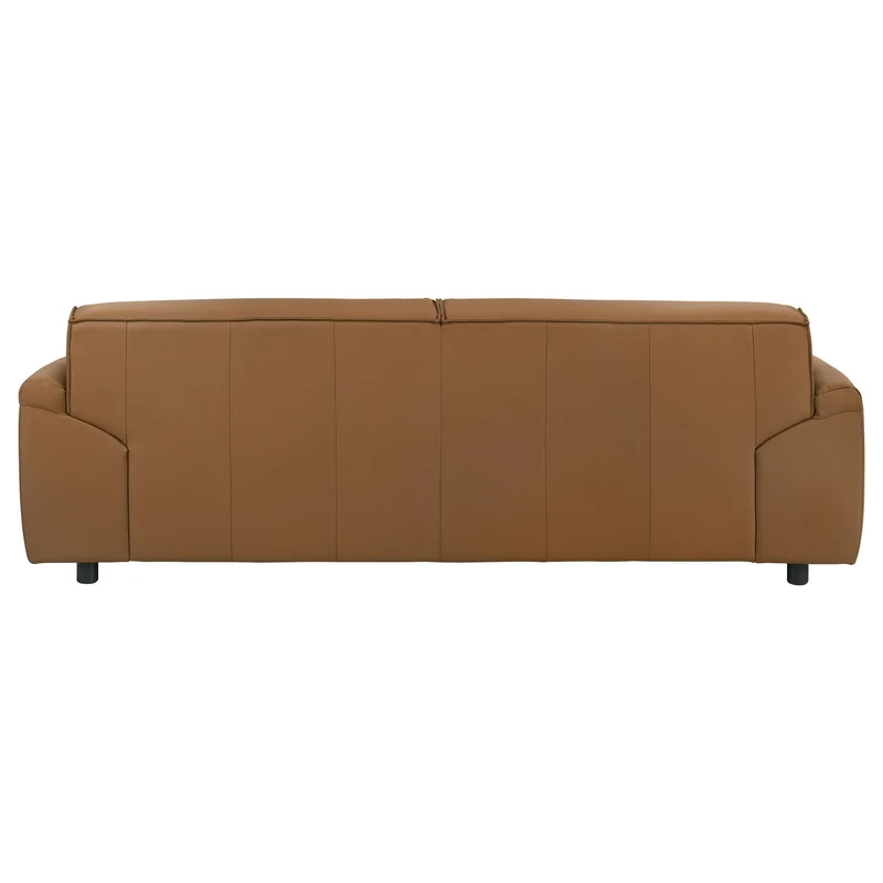 Coaster Furniture Buxton 509501 Top Grain Leather Upholstered Sofa - Orange