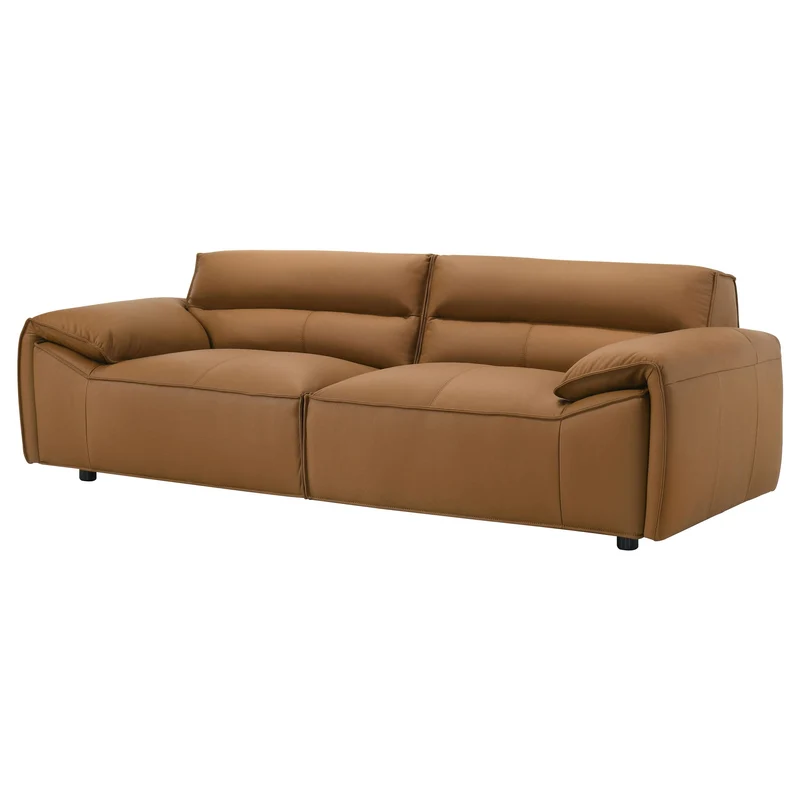 Coaster Furniture Buxton 509501 Top Grain Leather Upholstered Sofa - Orange