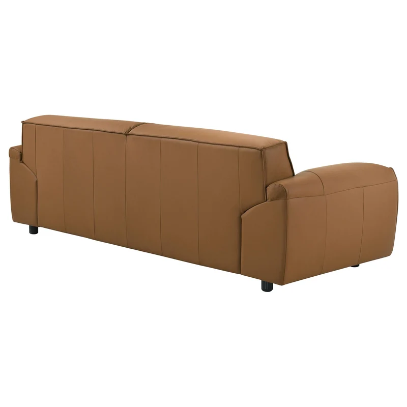 Coaster Furniture Buxton 509501 Top Grain Leather Upholstered Sofa - Orange