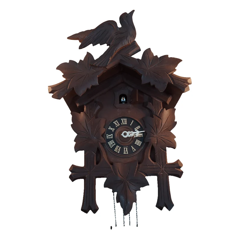 Antique German Cuckoo Turtle Wall Clock