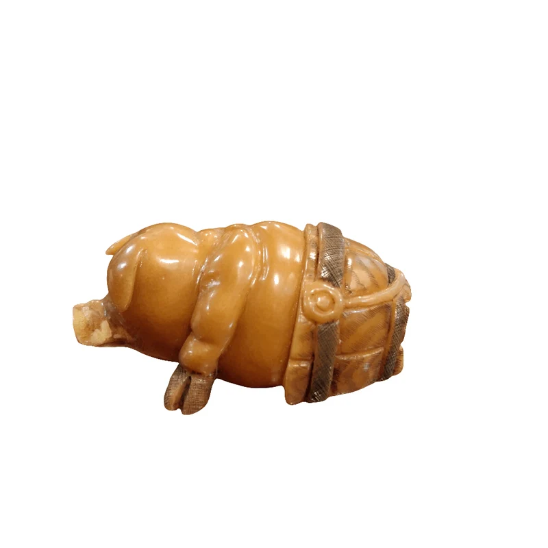 Japanese miniature figure netsuke Pig