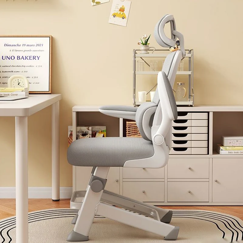 Modern Minimalist PP Mesh Fabric Rounded Ergonomic Desk Chair With Adjustable Armrests Height Adjustment & Headrest For Home Office