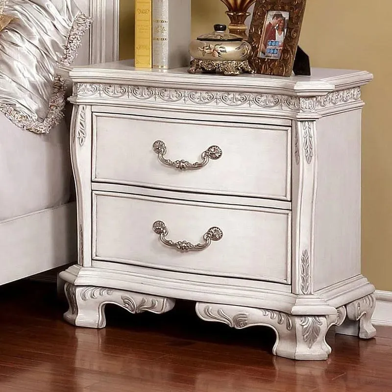 Furniture of America Hesperos 2-Drawer Nightstand CM7798WH-N