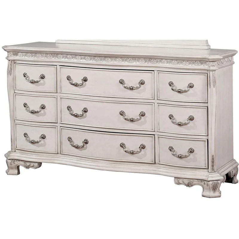 Furniture of America Dresser 9-Drawer Dresser CM7798WH-D