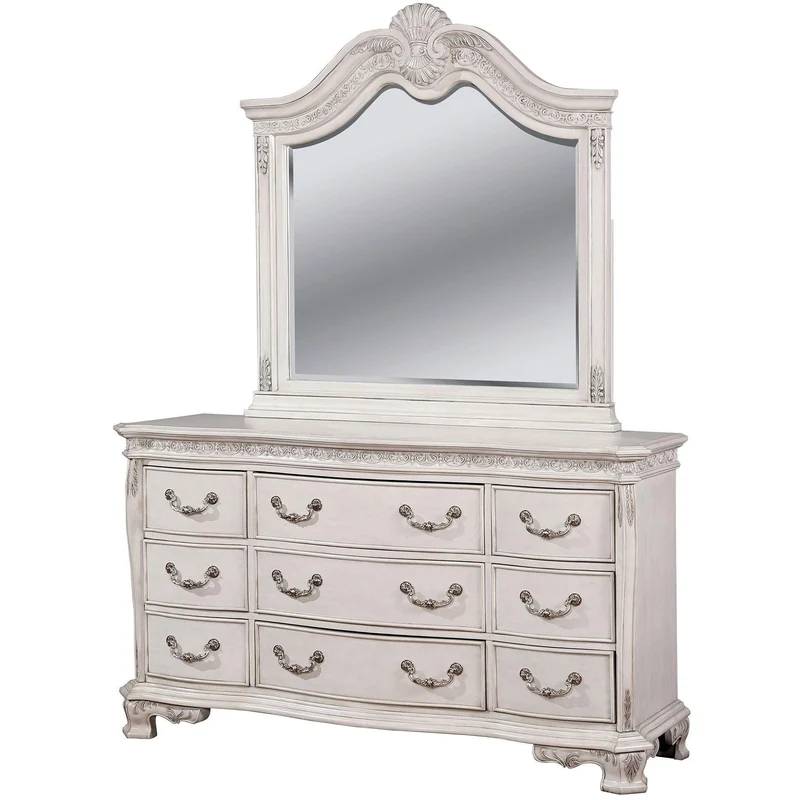 Furniture of America Dresser 9-Drawer Dresser CM7798WH-D
