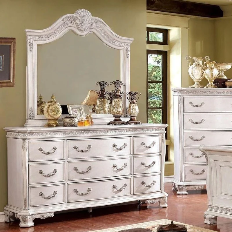 Furniture of America Dresser 9-Drawer Dresser CM7798WH-D