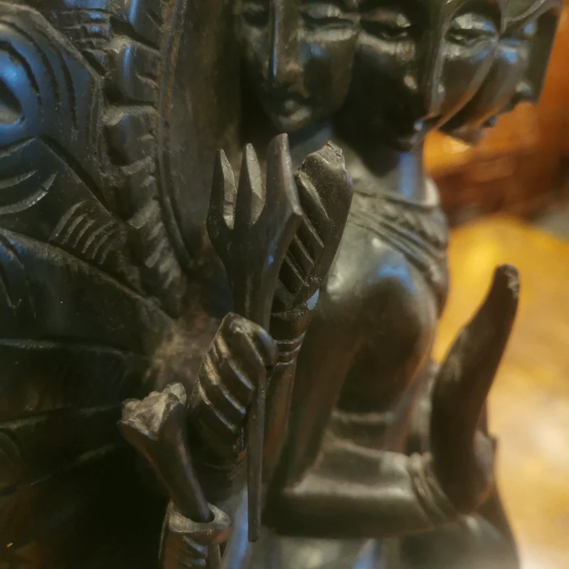 Hindu figure of Bois de fer (iron wood) of the God Kartikeya