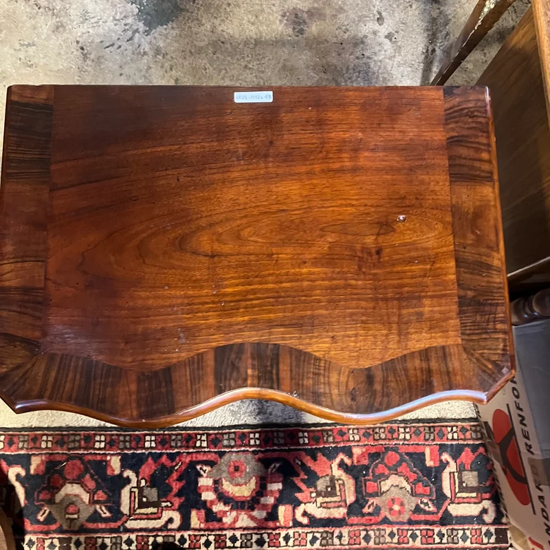 French Louis XV style mahogany and rosewood two-drawer dresser