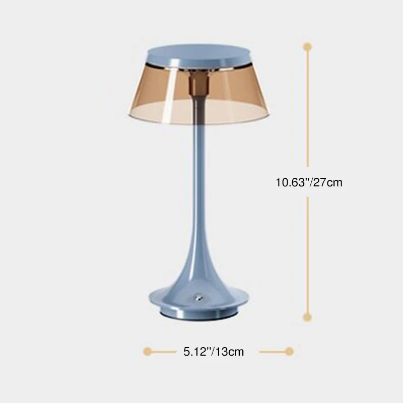 USB Rechargeable Cordless Touch Control & Infinitely Dimmable Table Lamp - Nordic LED Acrylic & Aluminum Alloy Bedside Ambient Light For Bedroom