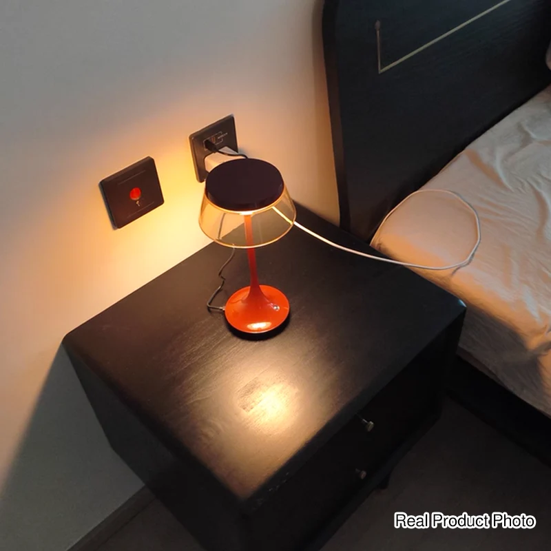 USB Rechargeable Cordless Touch Control & Infinitely Dimmable Table Lamp - Nordic LED Acrylic & Aluminum Alloy Bedside Ambient Light For Bedroom